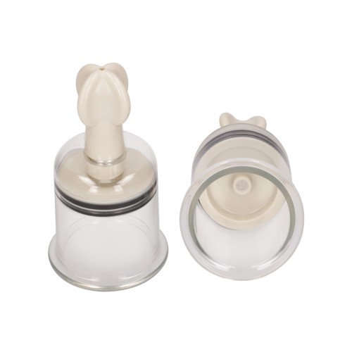 Shots Pumped Nipple Suctions Set - Large Clear