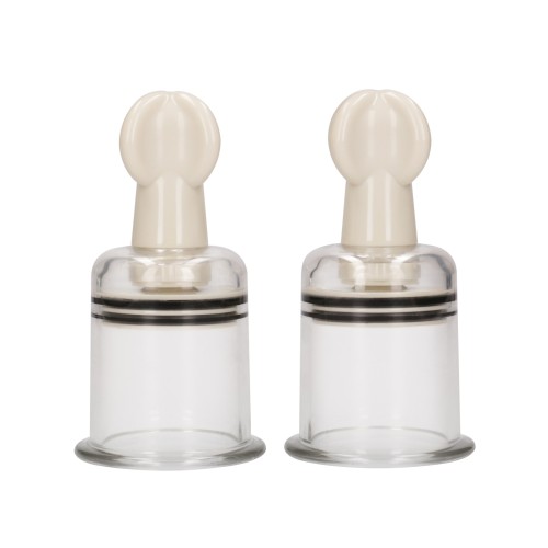 Shots Pumped Nipple Suctions Set - Large Clear