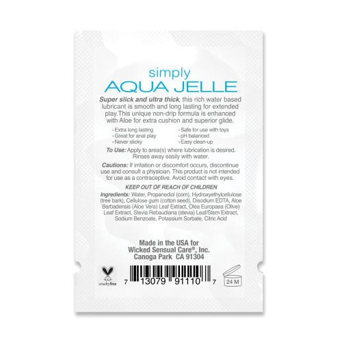 Wicked Aqua Jelle Water Based Lubricant