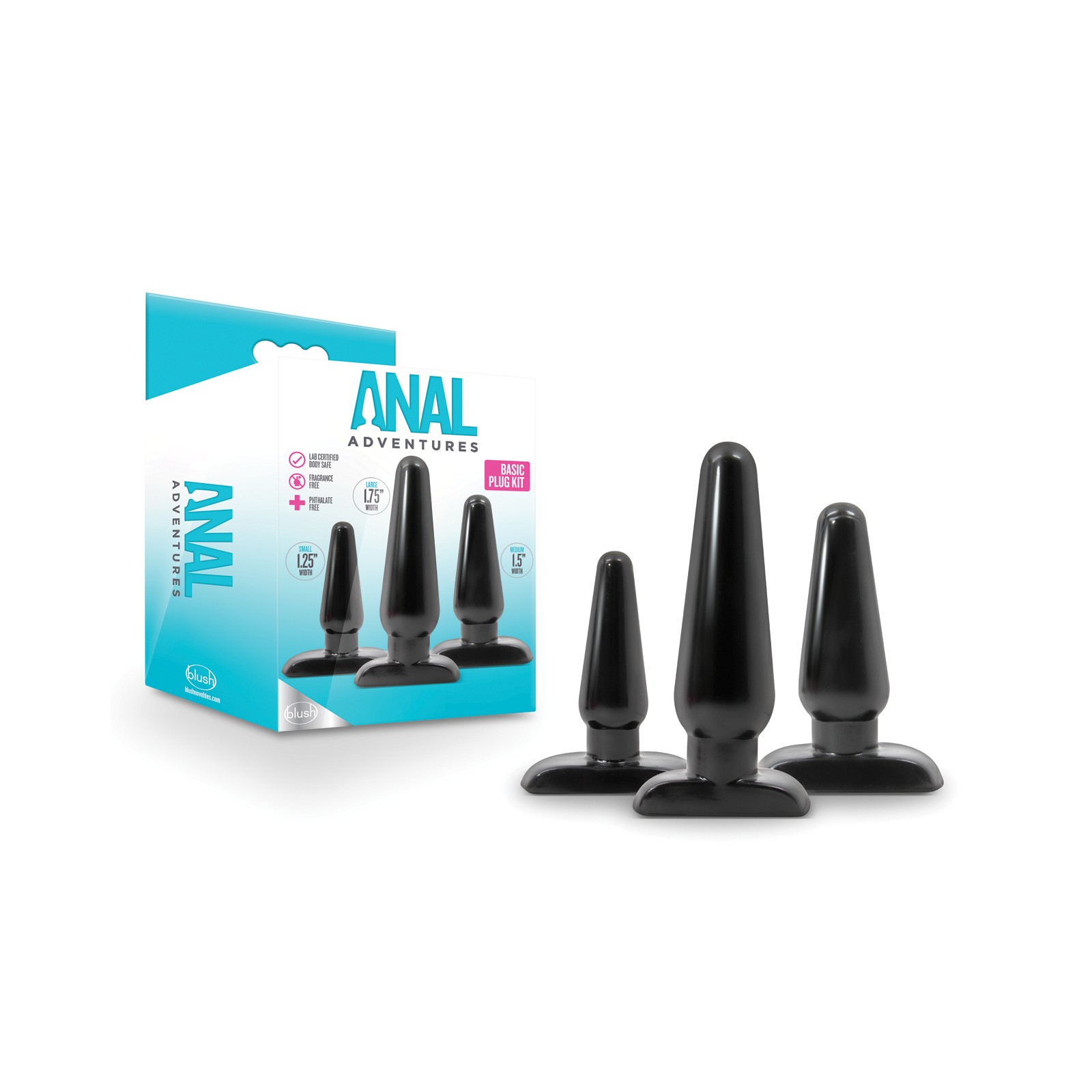 Anal Adventures Basic Plug Kit - Safe Exploration