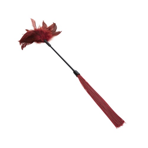 Sex & Mischief Enchanted Feather Tickler - Burgundy