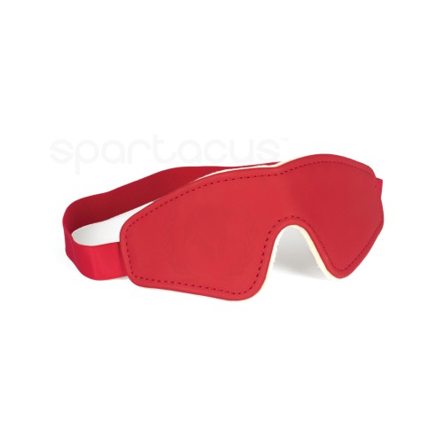 Spartacus PU Blindfold Plush Lining Red