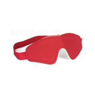 Spartacus PU Blindfold Plush Lining Red