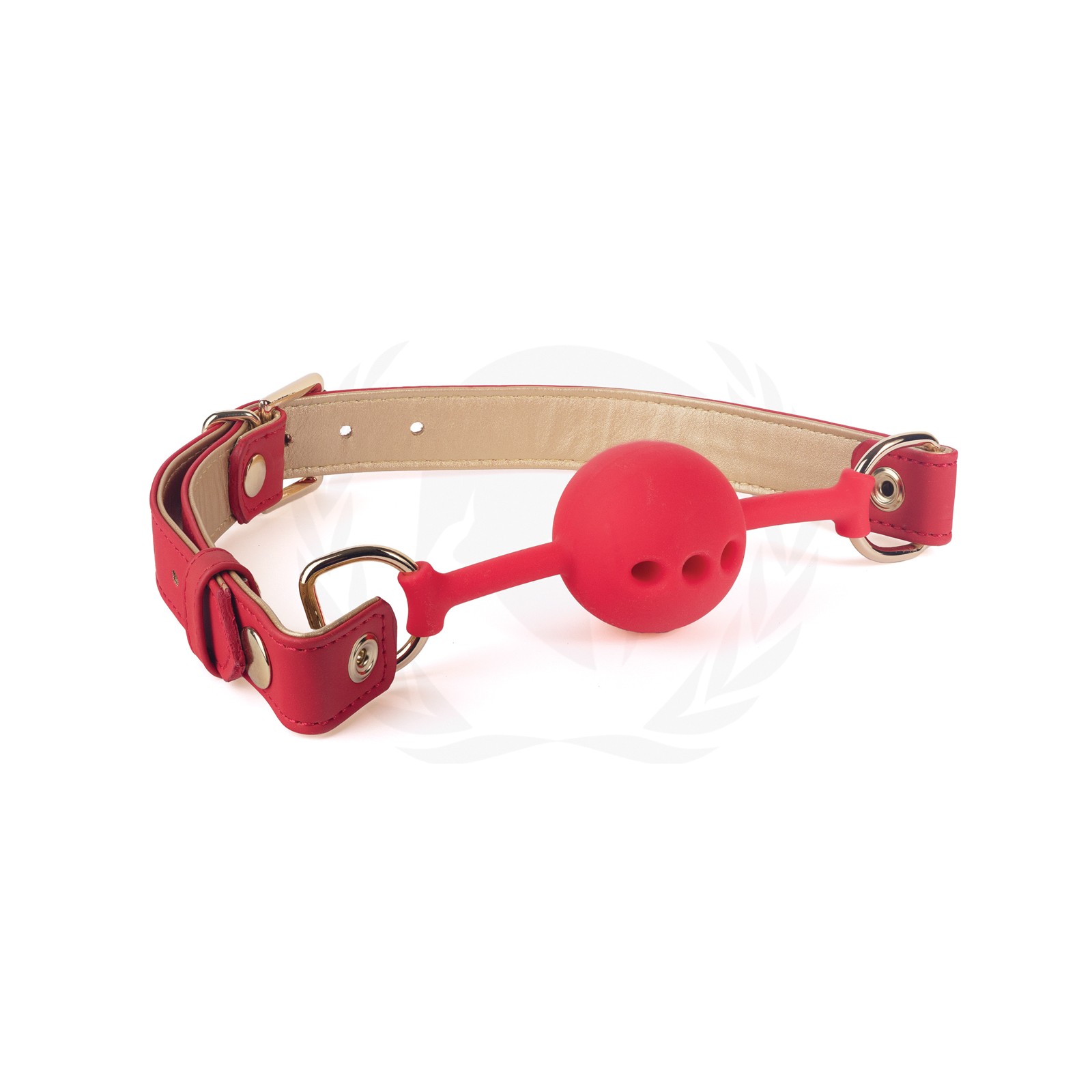 Gag de Silicona Spartacus Straps Rojos Dorados 46mm