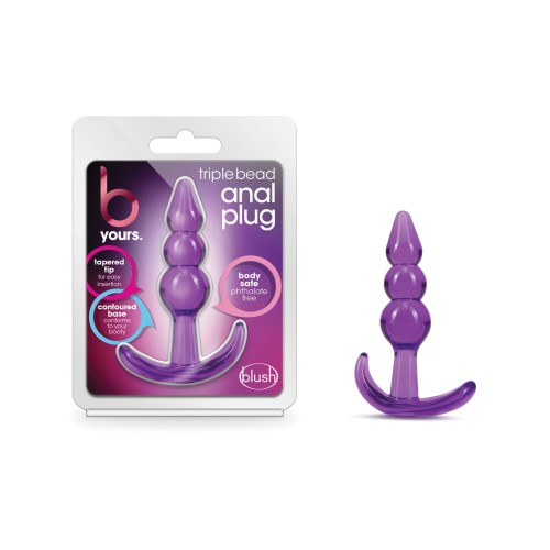 Blush B Yours Triple Bead Anal Plug