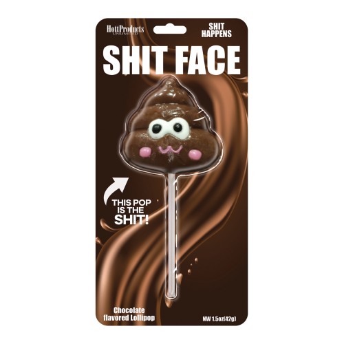 Shit Face Chocolate Poop Lollipop