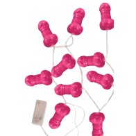 Light Up Pink Pecker String Party Lights