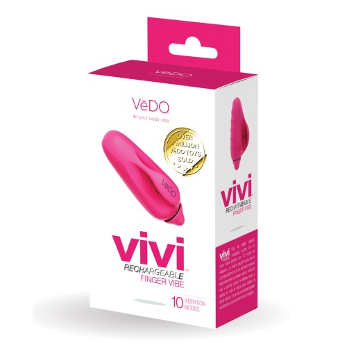 Vibrador de Dedo Recargable VeDO VIVI - Rosa Foxy