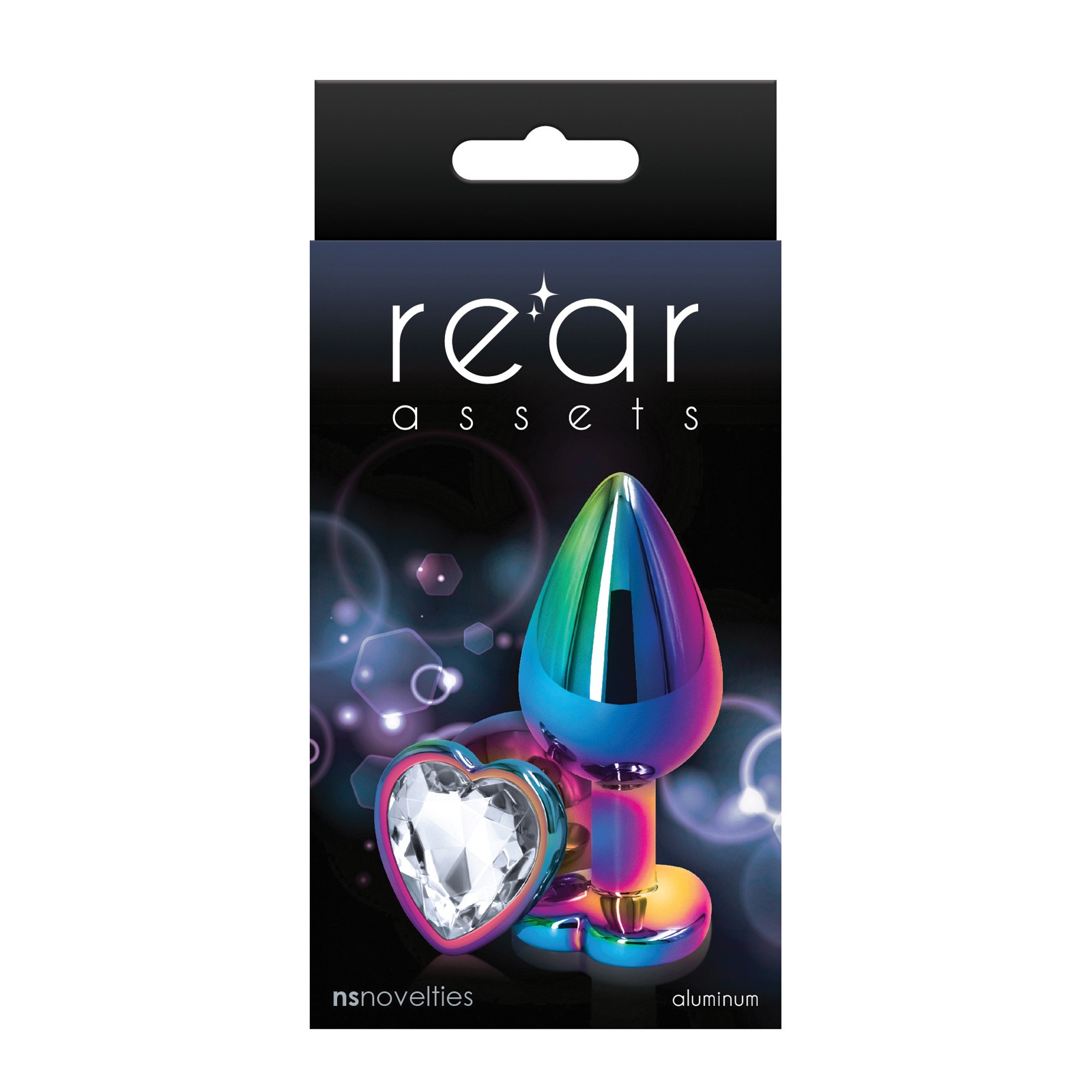 Clear Heart Multicolor Rear Assets Medium Anal Toy