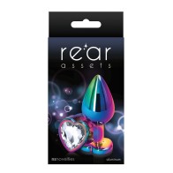 Clear Heart Multicolor Rear Assets Medium Anal Toy