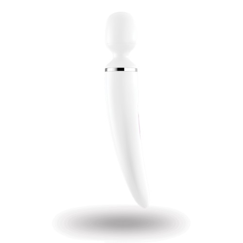 Satisfyer Wand-er Woman - Blanco/Cromo