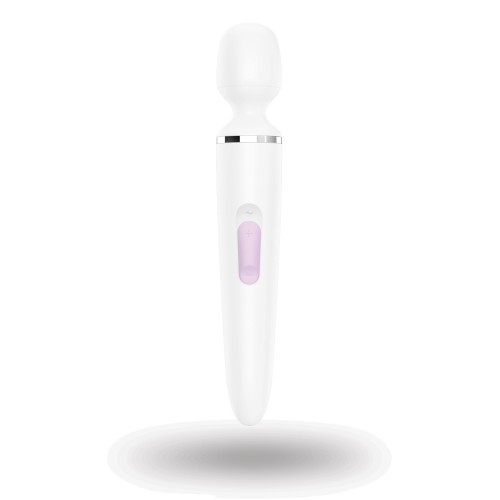 Satisfyer Wand-er Woman - Blanco/Cromo