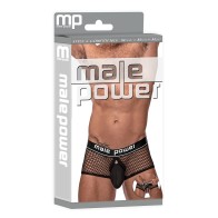 Cock Pit Fishnet Mini Cock Ring Short Black SM