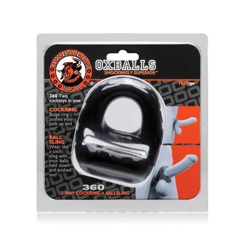 Oxballs 360 Anillo para el Pene Sling para Testículos Negro