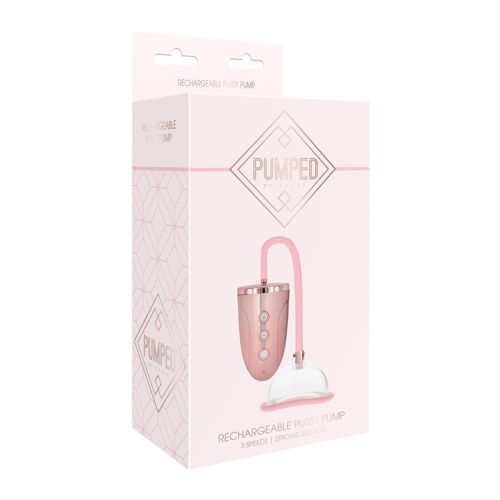 Shots Pumped Automatic Rechargeable Pussy Pump Set Rose Gold