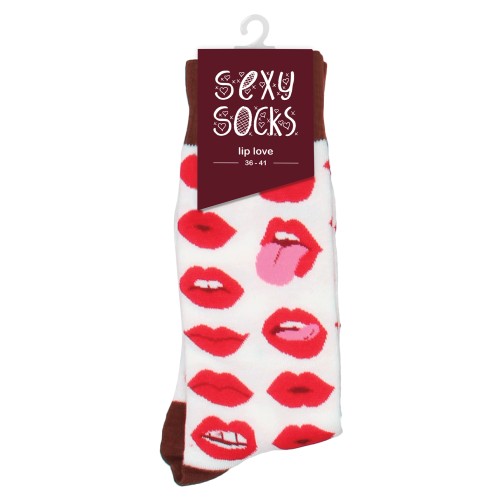 Shots Sexy Socks Lip Love - Female