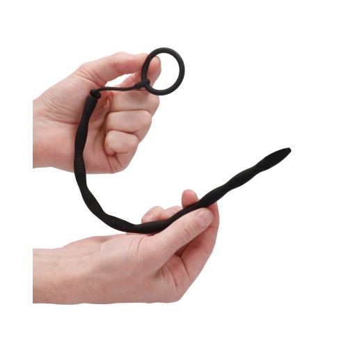 Ouch Urethral Sounding Silicone Plug and Cock Ring Set