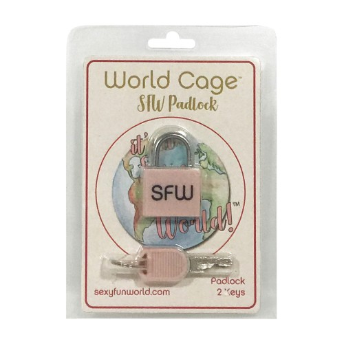 Candado SFW World Cage para Dispositivos de Castidad Masculina