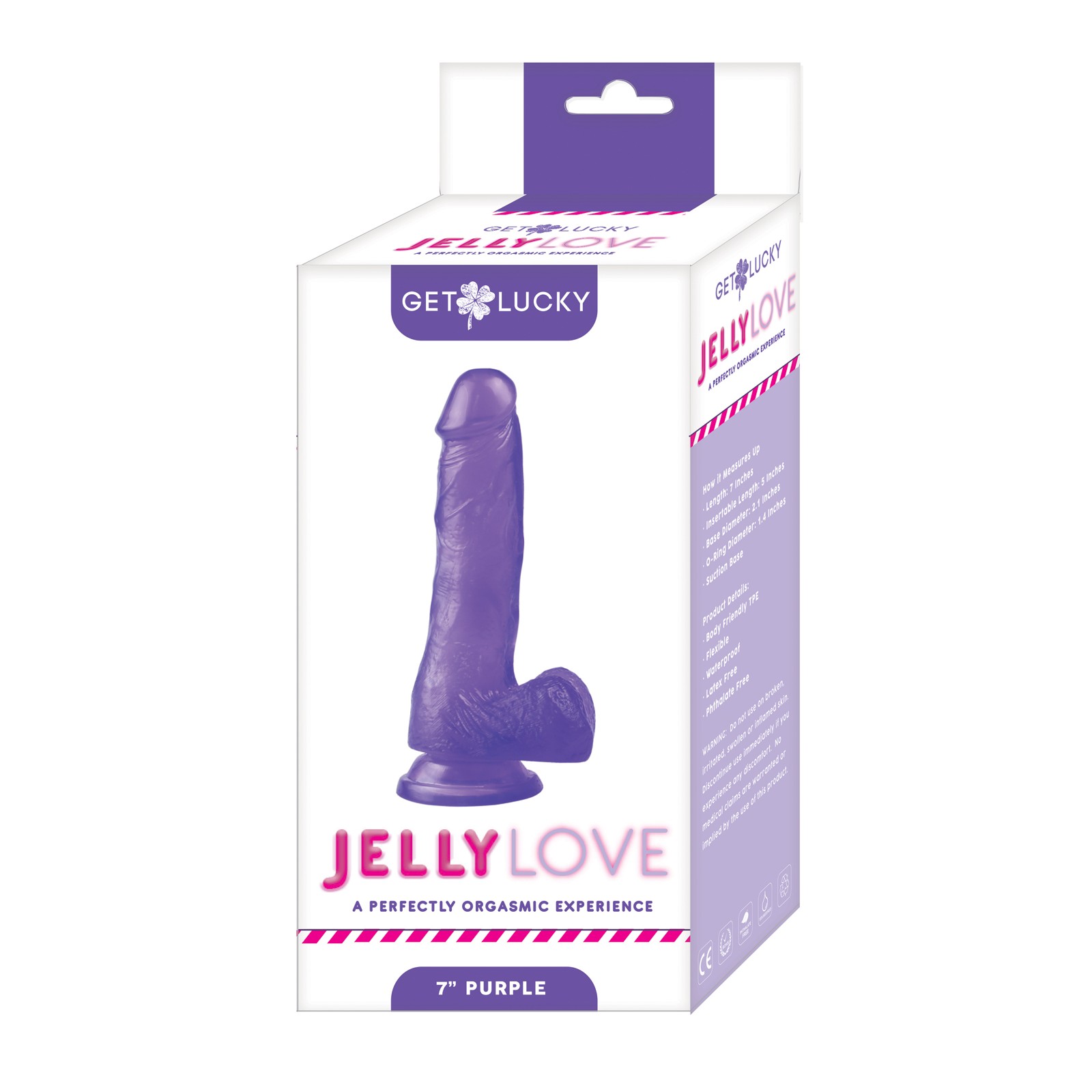 Dildo Realista 7" Jelly Love - Púrpura