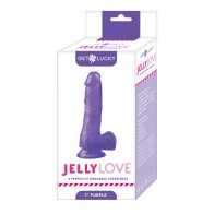 7 Inch Jelly Love Realistic Dildo - Purple