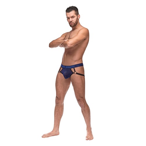 Diamond Mesh Jock Ring Blue L/XL for Comfort