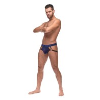 Diamond Mesh Jock Ring Blue L/XL for Comfort