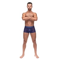 Diamond Mesh Mini Shorts - Blue Medium