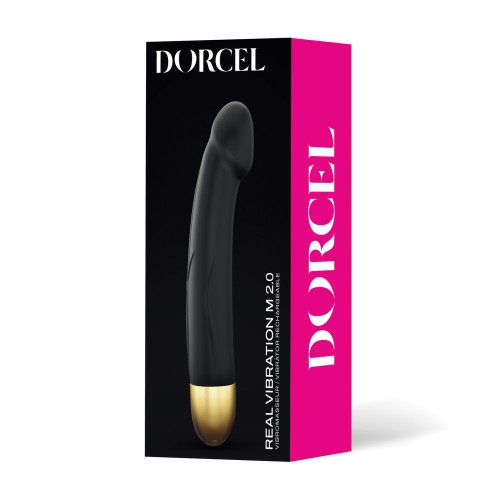 Vibrador Recargable Dorcel Real Vibration M 8.6 Negro Dorado