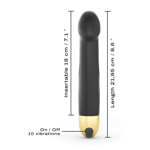 Dorcel Real Vibration M 8.6 Rechargeable Vibrator Black Gold