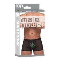 Mini Shorts Micro Malla Modal Hoja de Pot Negro MD