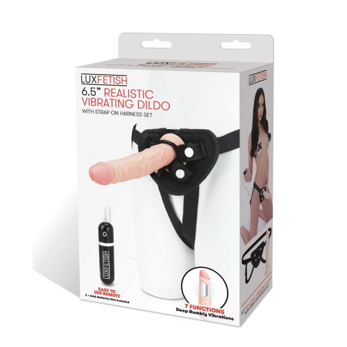 Dildo Vibrante Realista Lux Fetish con Strap-On