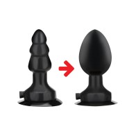 Plug Anal Vibratorio Inflable con Base de Succión para Placer Intenso