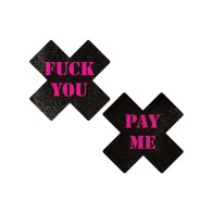 Pastease Fuck You Pay Me Cross Black Pink