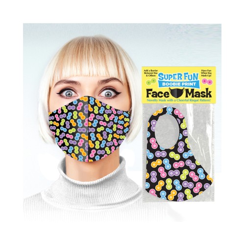 Super Fun Boobie Print Mask