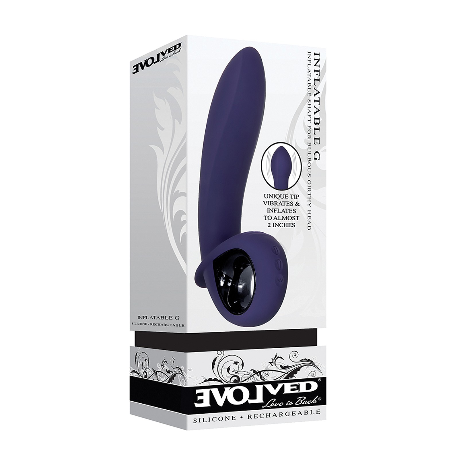 Evolved Inflatable G Rechargeable Vibrator - Purple