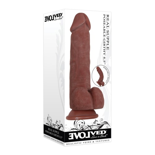 Evolved Poseable Dildo Dark 8.5 inch