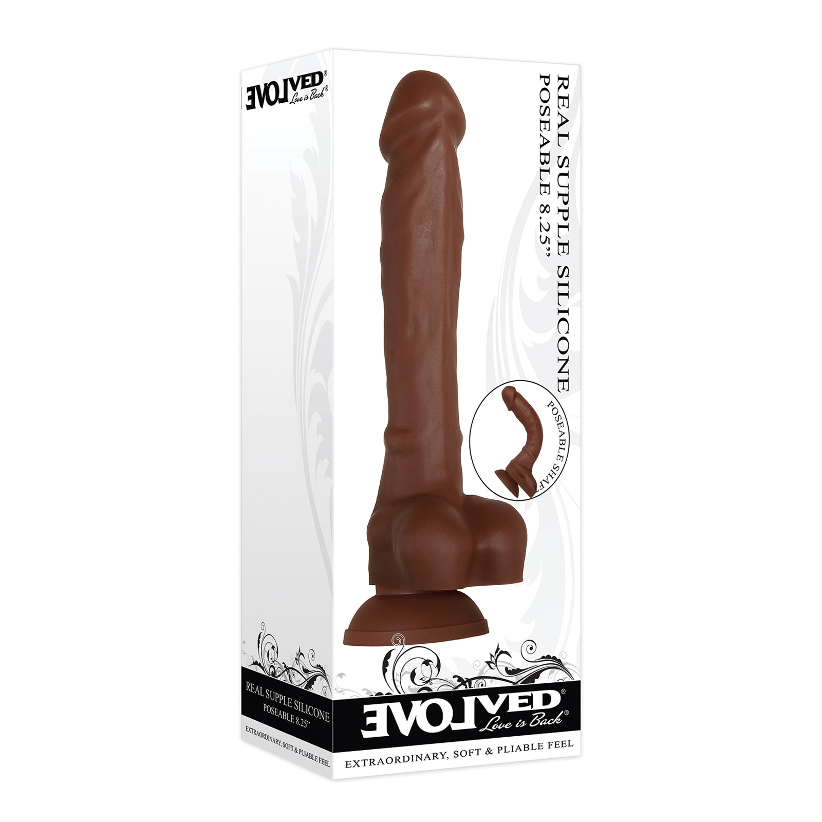 Dildo Flexible de Silicona Evolved Oscuro 8.25