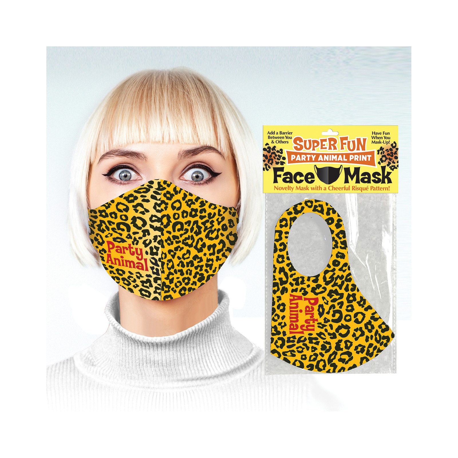 Super Fun Party Animal Print Mask