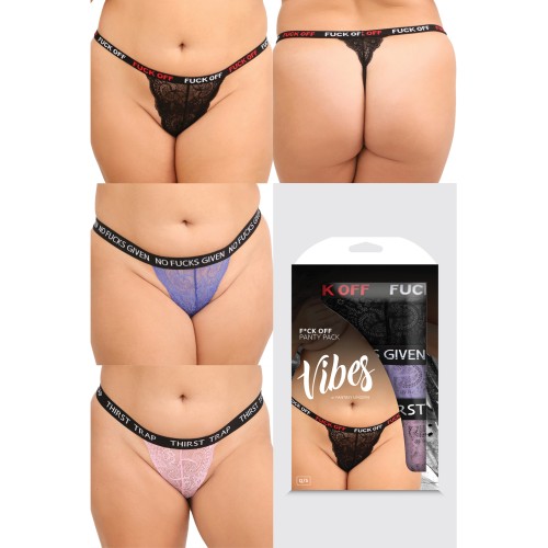 Vibes Fuck 3 Pack Thongs Assorted Colors