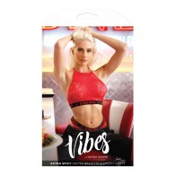 Conjunto de Bralette Halter y Tanga Extra Picante Vibes