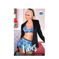 Vibes No Fucks Given Box Pleat Skirt Monday Blue L/XL