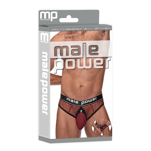 Thong de Malla con Anillo para el Pene Cock Pit Rojo L/XL