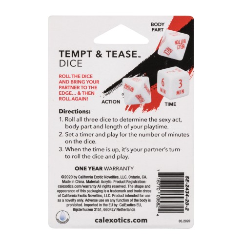 Juego de Dados para Parejas Tempt & Tease