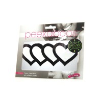 Peekaboo Corazones que Brillan para Modas Coquetas