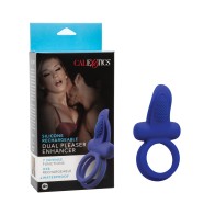 Rechargeable Dual Pleaser Enhancer for Couples - Blue