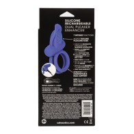 Rechargeable Dual Pleaser Enhancer for Couples - Blue