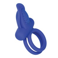 Rechargeable Dual Pleaser Enhancer for Couples - Blue