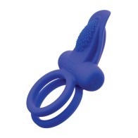 Rechargeable Dual Pleaser Enhancer for Couples - Blue