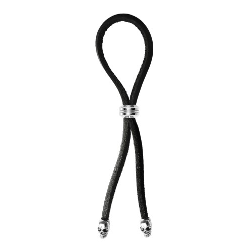 Bolo Cock Ring Leather Lasso Bead Slider