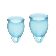 Satisfyer Feel Confident Menstrual Cup Light Blue